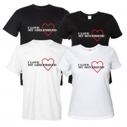 I Love My Girlfriend - I Love My Boyfriend - Coppia T-Shirt