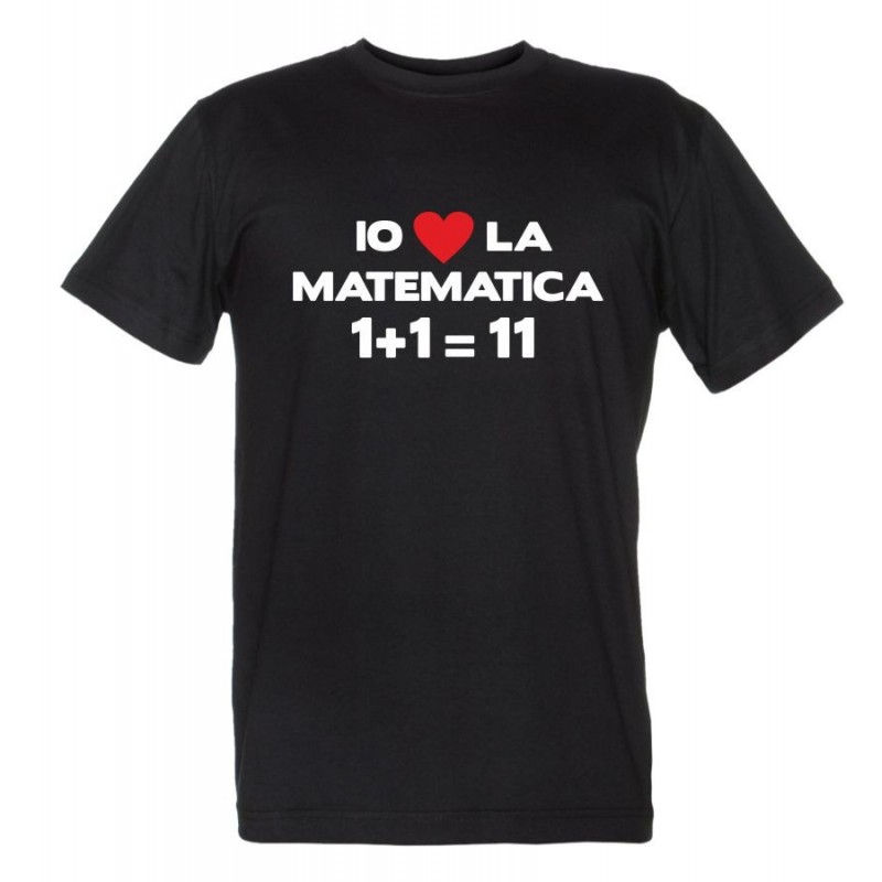 Io Amo La Matematica - Maglietta Divertente Uomo nera