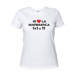 Io Amo La Matematica - Maglietta Divertente Donna bianca