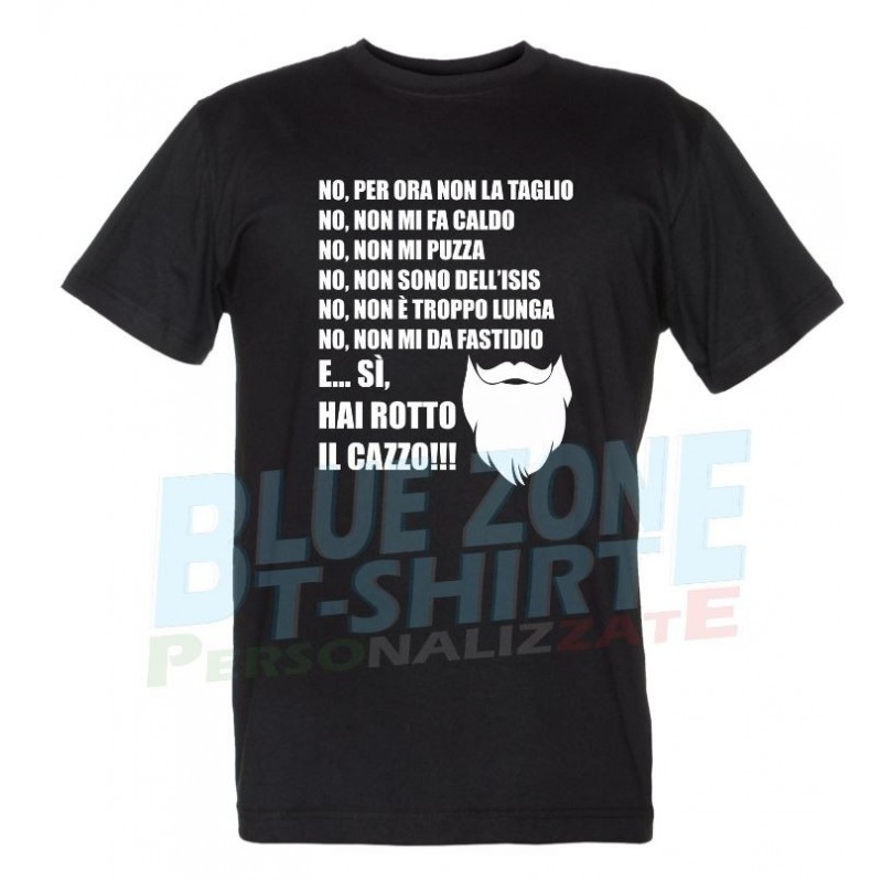 Maglietta Hipster Divertente Barba t-shirt nera