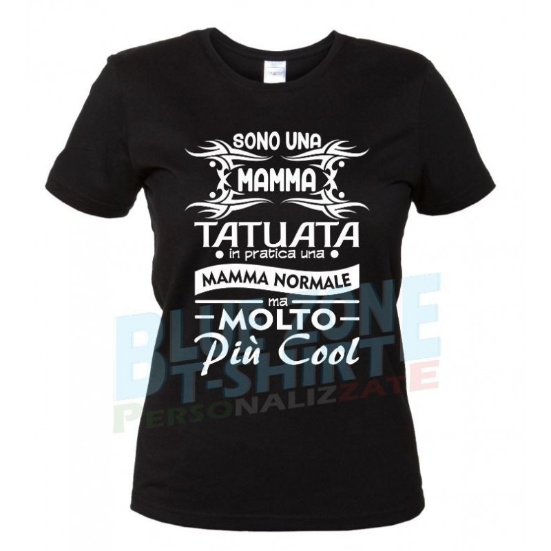 Sono un Mamma Tatuata Maglietta nera