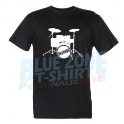 Drummer - T-Shirt Batterista - Scegli il nome sulla cassa