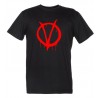 V per Vendetta maglietta Logo Rosso