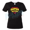 Super Mamma Maglietta supermamma t-shirt nera