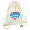Sacca Zainetto SUPER MAMMA – Cotone Organico 100% Certificato
