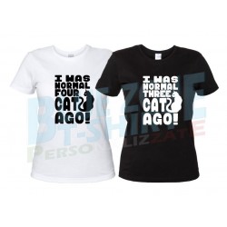 i was normal three cats ago maglietta donna personalizzata gatti