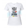 Fatte 'na Pizza c'a Pummarola 'ncoppa vedrai che il mondo poi ti sorriderà maglietta donna bianca
