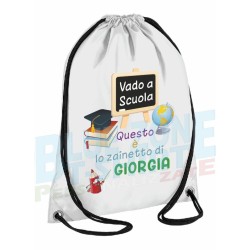 Sacca Asilo Vado a Scuola bimbo
