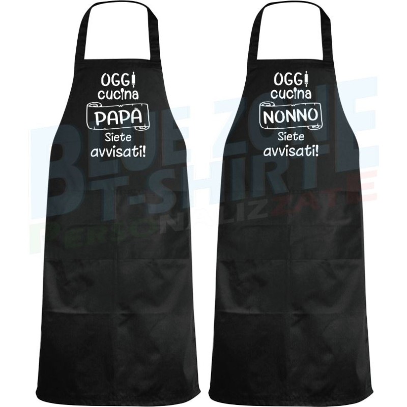 Oggi Cucina Papà - Nonno - Grembiule Personalizzato