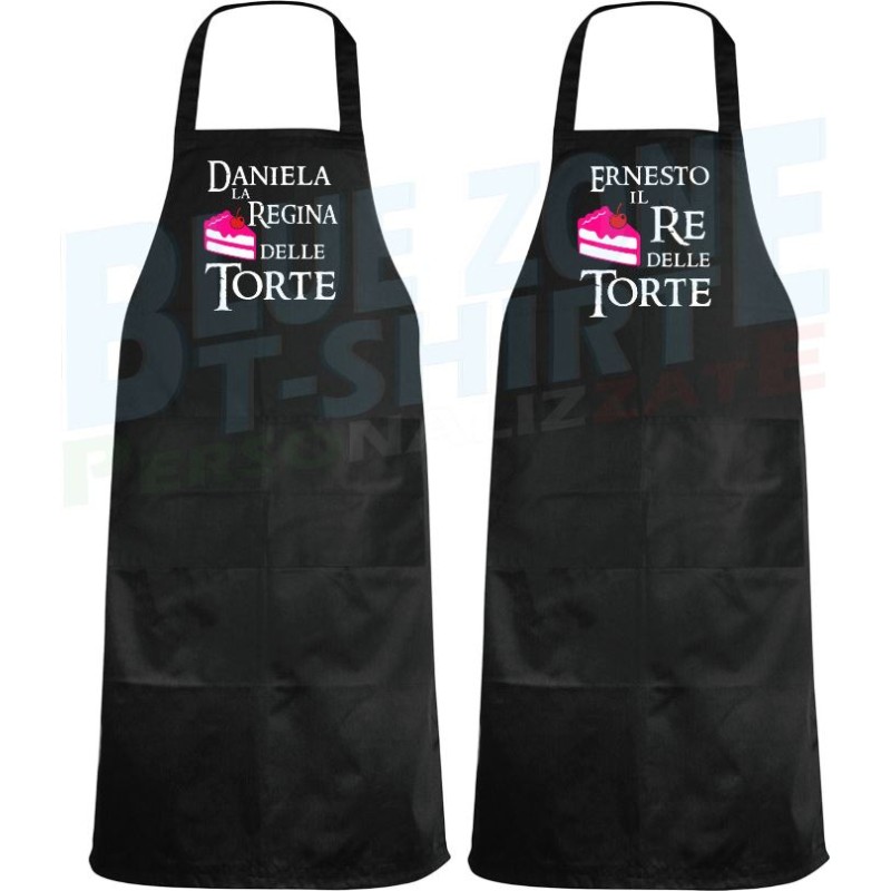 Re e Regina delle Torte - Grembiule personalizzato nome