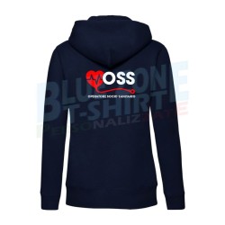 Felpa Donna OSS personalizzata Operatore Socio Sanitario retro
