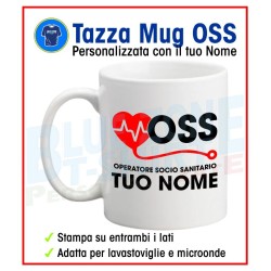 tazza oss personalizzata con nome operatore socio sanitario in ceramica