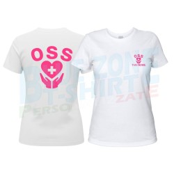 Maglietta Donna OSS Personalizzata con Nome bianca