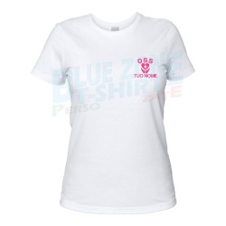 Maglietta Donna OSS Personalizzata con Nome bianca fronte
