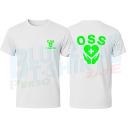 Maglietta Uomo OSS Personalizzata con Nome Operatore Socio Sanitario bianca