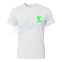 Maglietta Uomo OSS Personalizzata con Nome Operatore Socio Sanitario bianca fronte