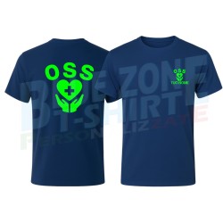 Maglietta Uomo OSS Personalizzata con Nome Operatore Socio Sanitario blu navy