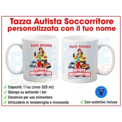 Tazza Autista Soccorritore donna Numero 1 Personalizzata con Nome