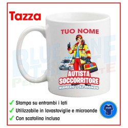 Tazza Autista Soccorritore donna Numero 1 Personalizzata con Nome