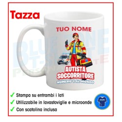 Tazza Autista Soccorritore uomo Numero 1 Personalizzata con Nome