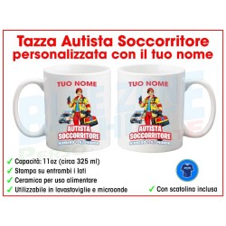 Tazza Autista Soccorritore uomo Numero 1 Personalizzata con Nome