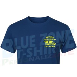 Maglietta Uomo Autista Soccorritore con stampa giallo neon personalizzata nome dettaglio
