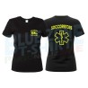 Maglietta Donna Soccorritore nera giallo neon