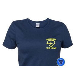 dettaglio stampa nome maglietta infermiera personalizzata
