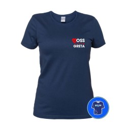 Maglietta Donna OSS personalizzata Operatore Socio Sanitario blu fronte