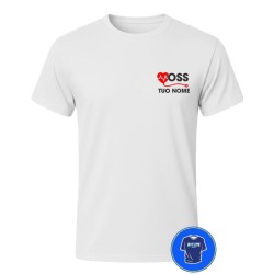 Maglietta OSS personalizzata Operatore Socio Sanitario bianca fronte