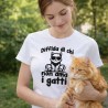 Diffida di Chi Non Ama i Gatti – T-Shirt Donna Divertente
