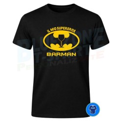 Barman Il Mio Supereroe Maglietta uomo divertente