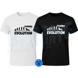 Fishing Evolution Maglietta Evoluzione Pescatore