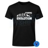 Fishing Evolution Maglietta Evoluzione Pescatore nera