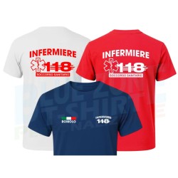 maglietta infermiera 118 personalizzata donna