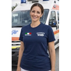 T-Shirt Infermiera 118 Personalizzata Nome Donna