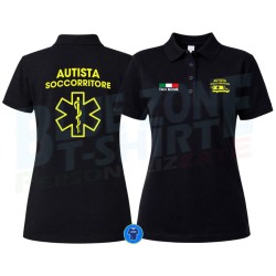 Polo Autista Soccorritore Personalizzata Nome
