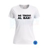 maglietta donna bianca mi trovi al bar t shirt divertente cotone leggero