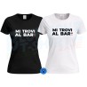 t shirt donna mi trovi al bar grafica su maglietta cotone
