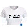 dettaglio stampa t shirt donna mi trovi al bar grafica su cotone
