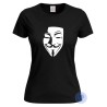 V per Vendetta Maglietta Donna Tributo Maschera