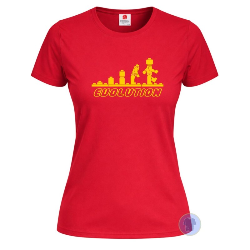 Maglietta donna Lego Evolution con stampa divertente rosso