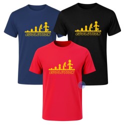 Maglietta uomo Lego Evolution con stampa divertente disponibile in nero bianco rosso