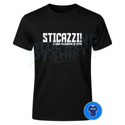 Maglietta uomo STI CAZZI Filosofia di Vita nera