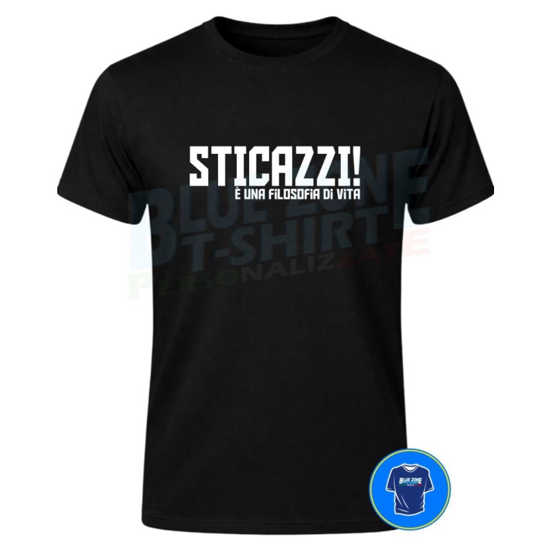 Maglietta uomo STI CAZZI Filosofia di Vita nera
