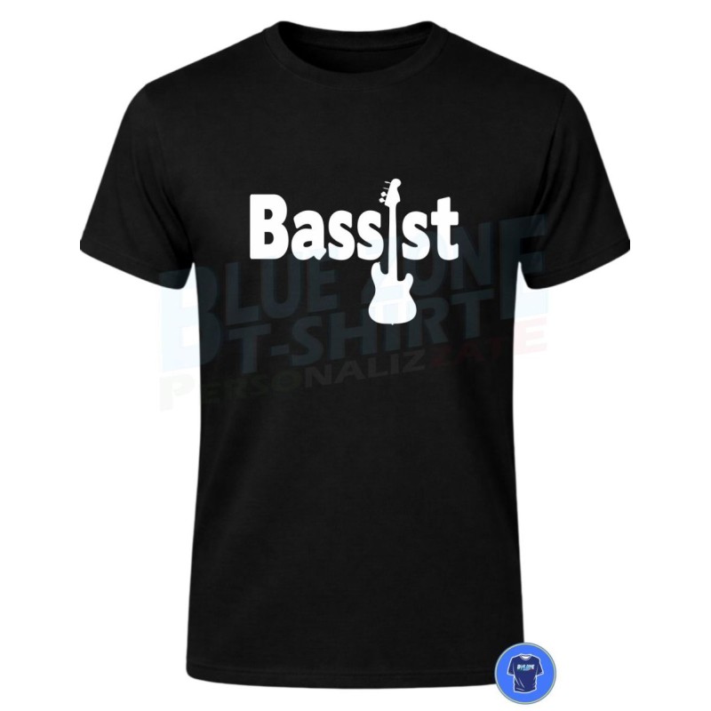 Maglietta uomo Bassist nera bassista