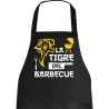 Grembiule nero La Tigre del Barbecue dettaglio