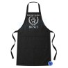 Premio Nobel per la Brace grembiule BBQ nero con pettorina e due tasche per barbecue