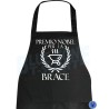 Premio Nobel per la Brace grembiule BBQ nero con pettorina e due tasche per barbecue dettaglio