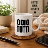 Tazza mug Odio Tutti in ceramica con stampa su entrambi i lati
